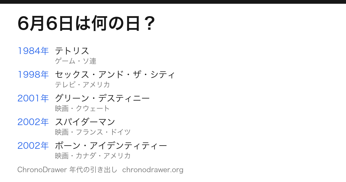 6月6日は何の日