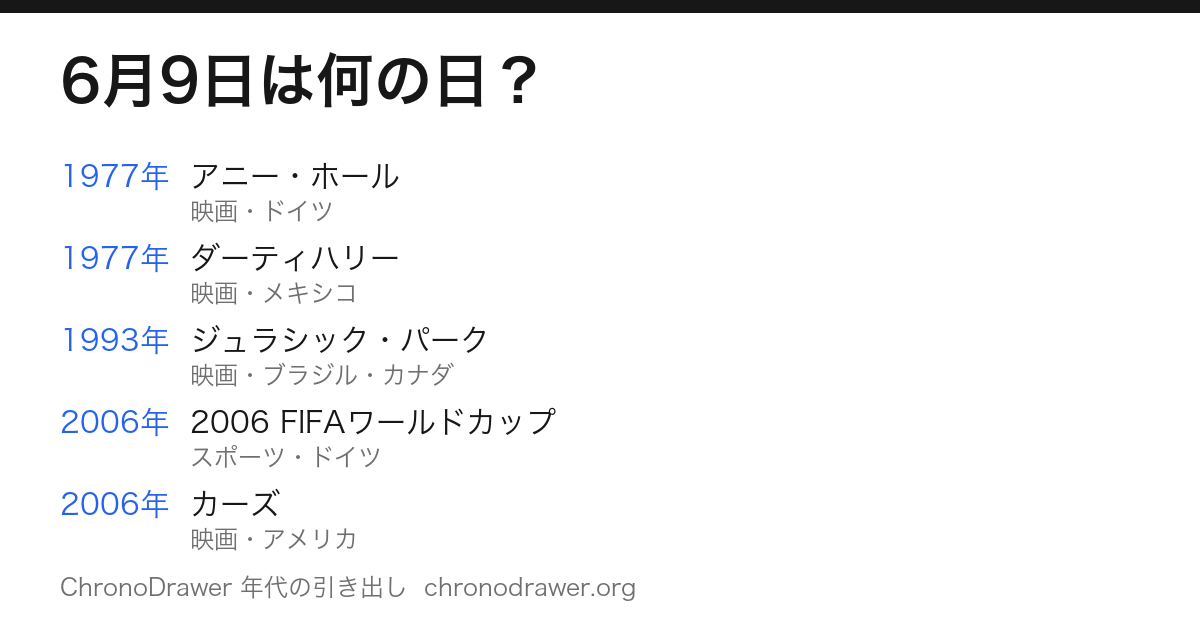 6月9日は何の日