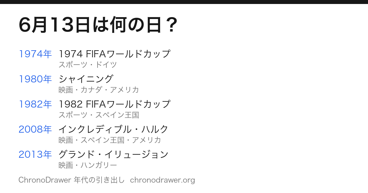 6月13日は何の日