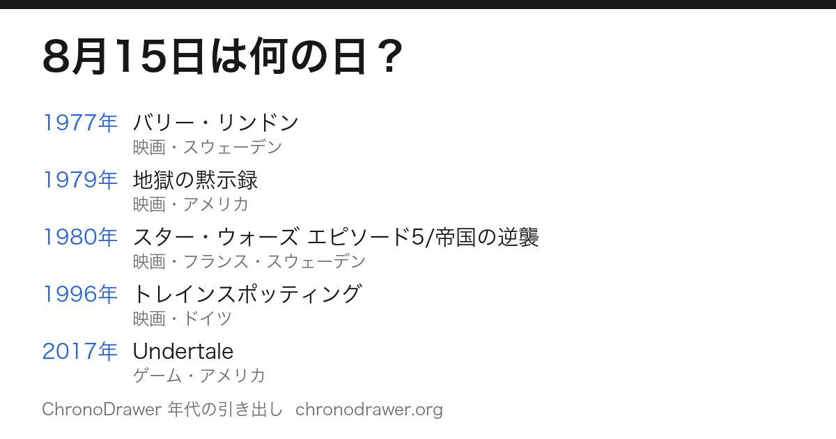 8月15日は何の日