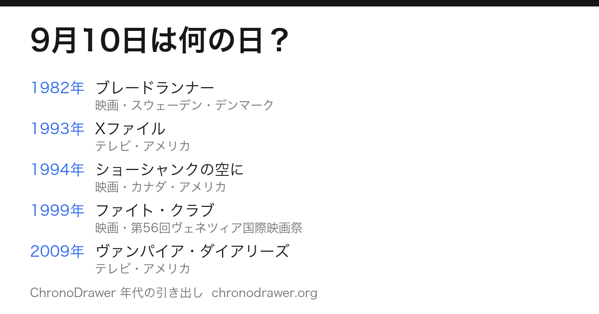 9月10日は何の日