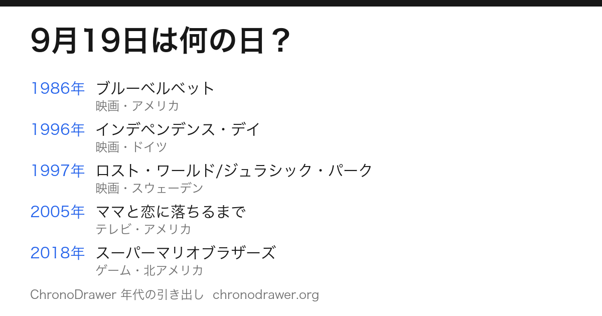 9月19日は何の日