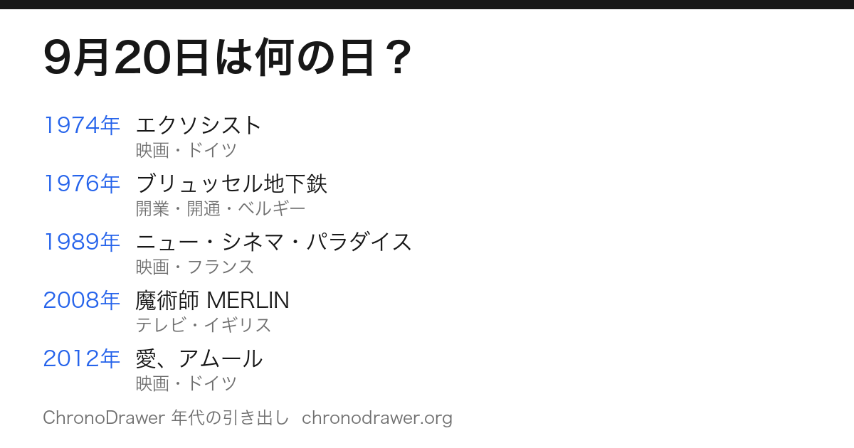 9月20日は何の日
