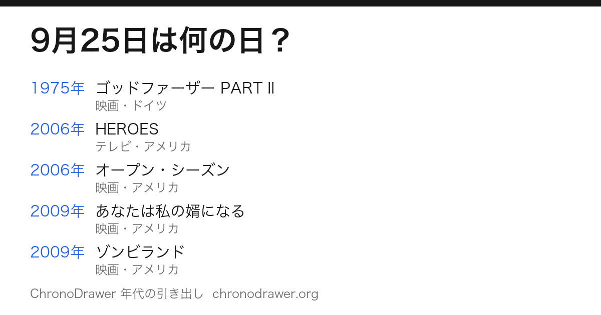 9月25日は何の日