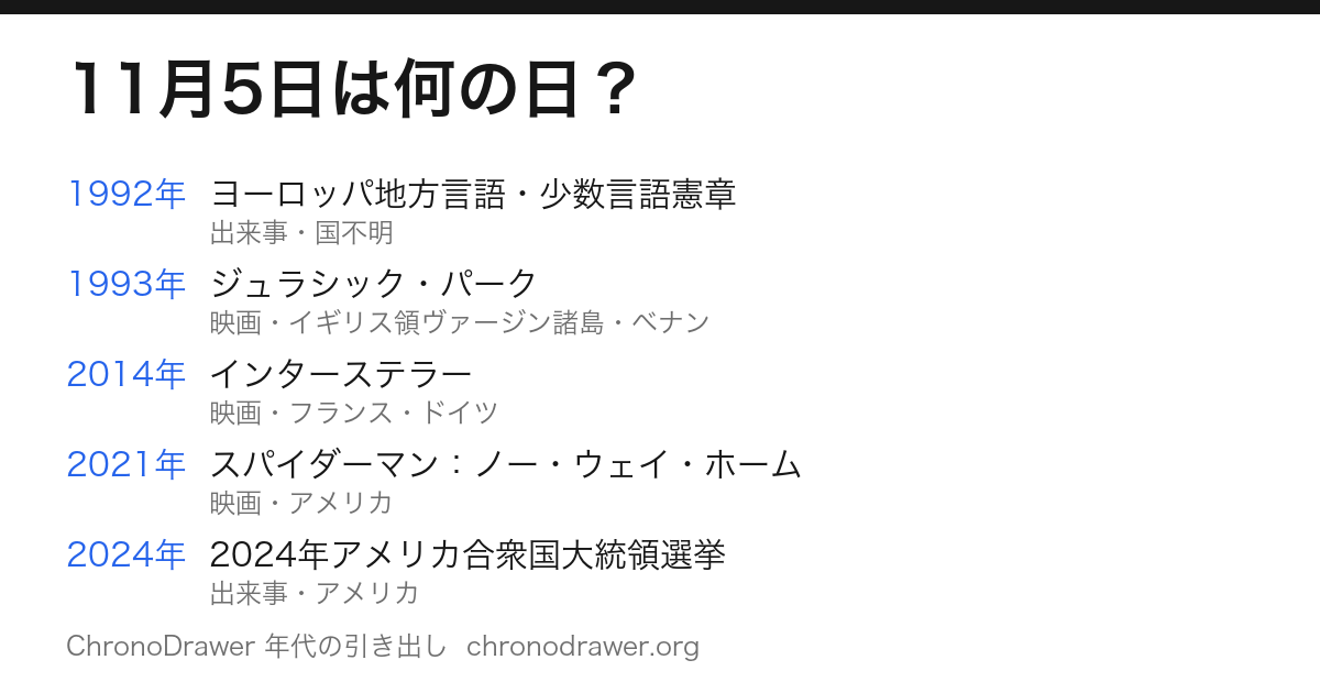 11月5日は何の日